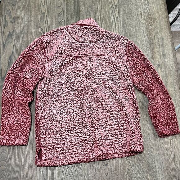 Boxercraft Jacket Sherpa Quarter Zip Fleece Pullover Long Sleeve High Neck Red M - Picture 4 of 4